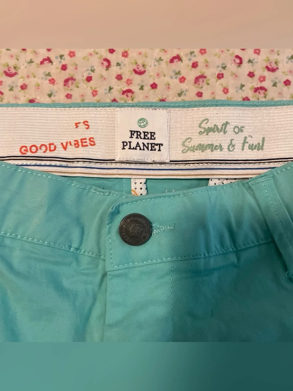 Free Planet Aqua Flat Front Men's Shorts